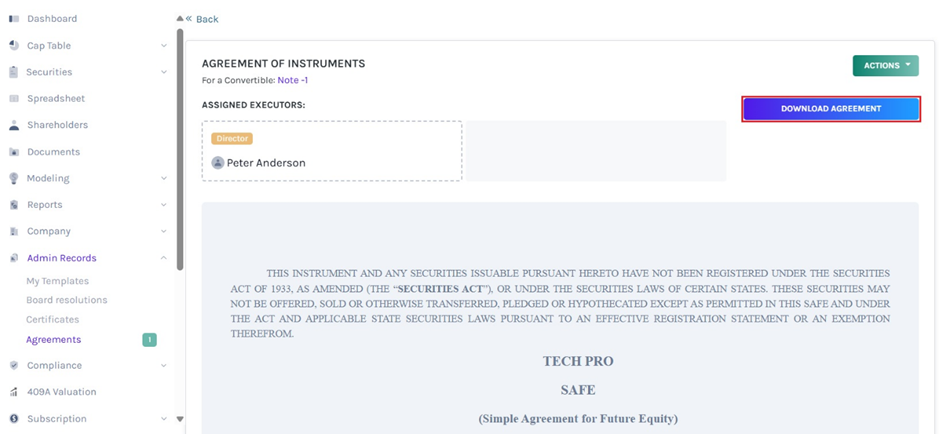 download agreement 