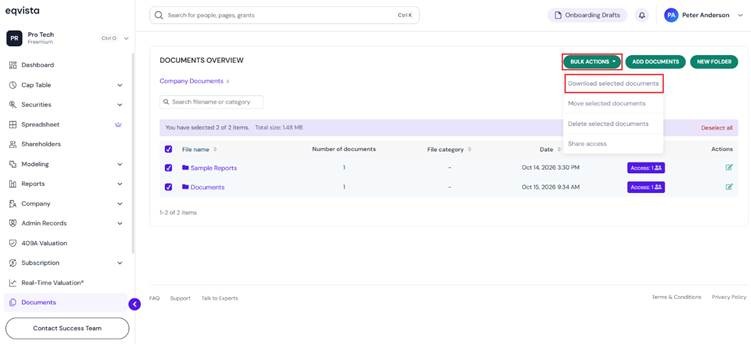 Download Documents in Multiple Folders