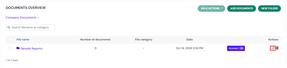 change the folder name