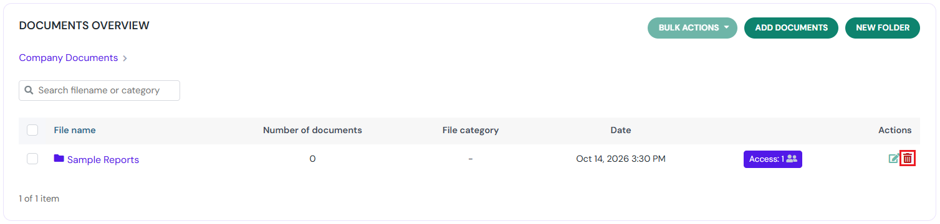 Delete folder