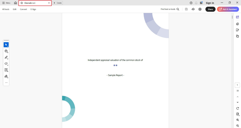 Double-click the PDF to open the downloaded report