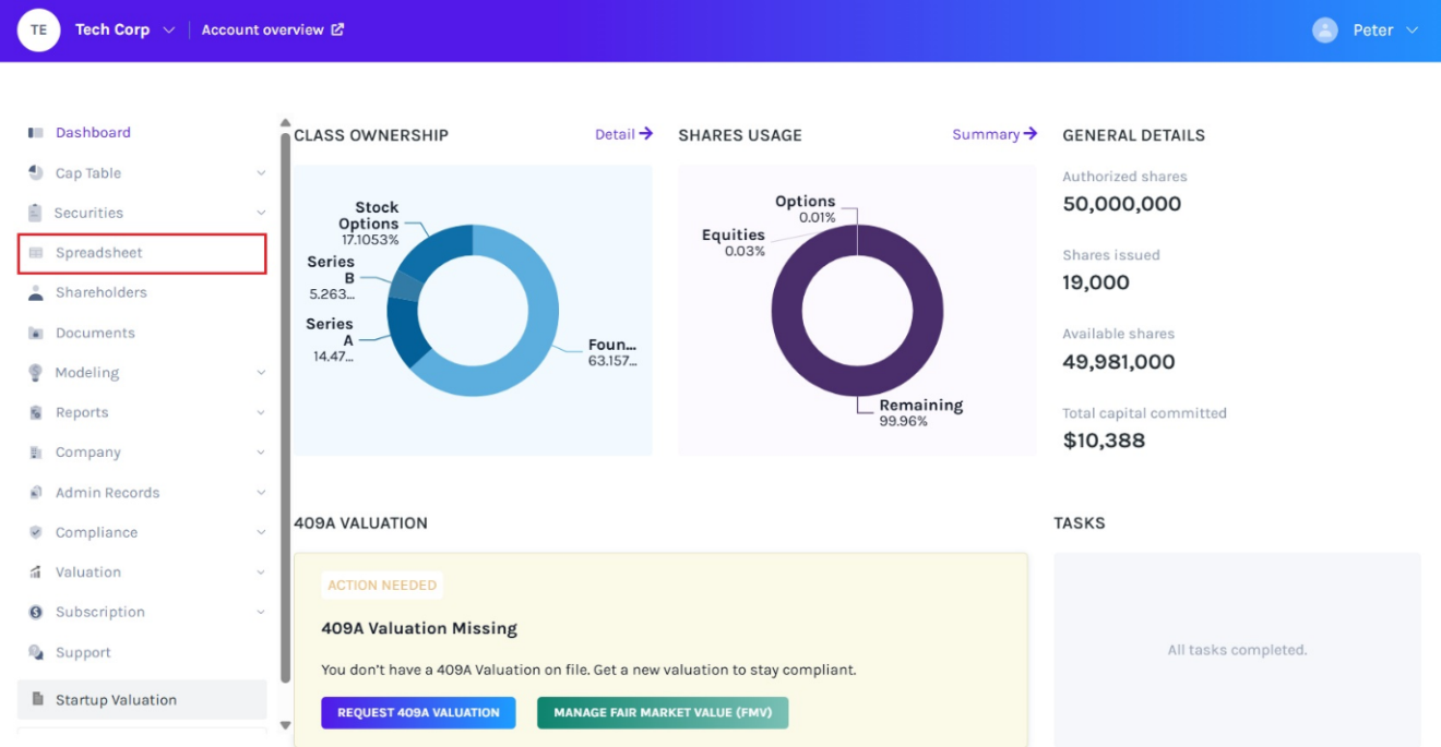Shares Transfer Table Transfer Shares Using Spreadsheet | Eqvista