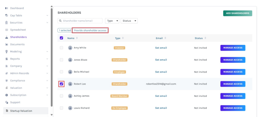 Provide Shareholder Access