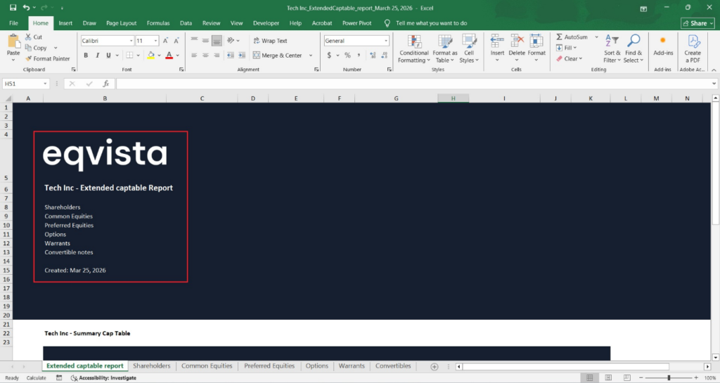 open the downloaded report
