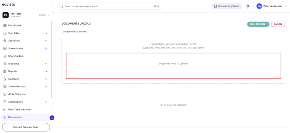 document upload 