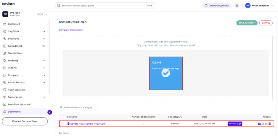 document upload 