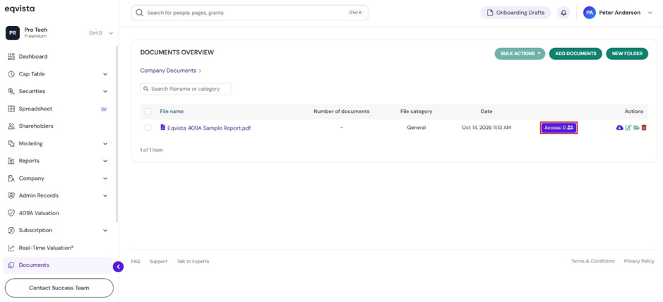  document can be shared with shareholder type