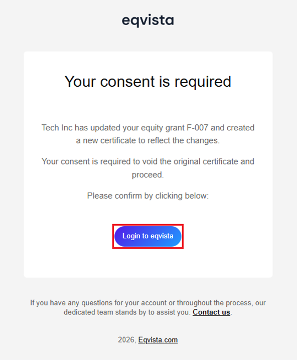  shareholder will receive an email