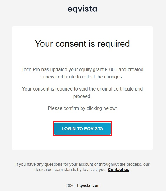 shareholder will receive an email 