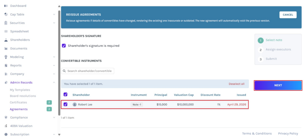 shareholder’s signature is required