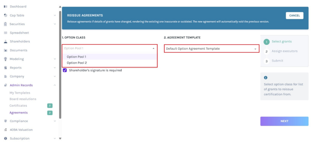 option agreement template 