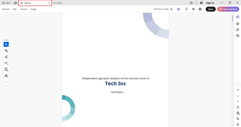 Double-click the PDF to open the downloaded report