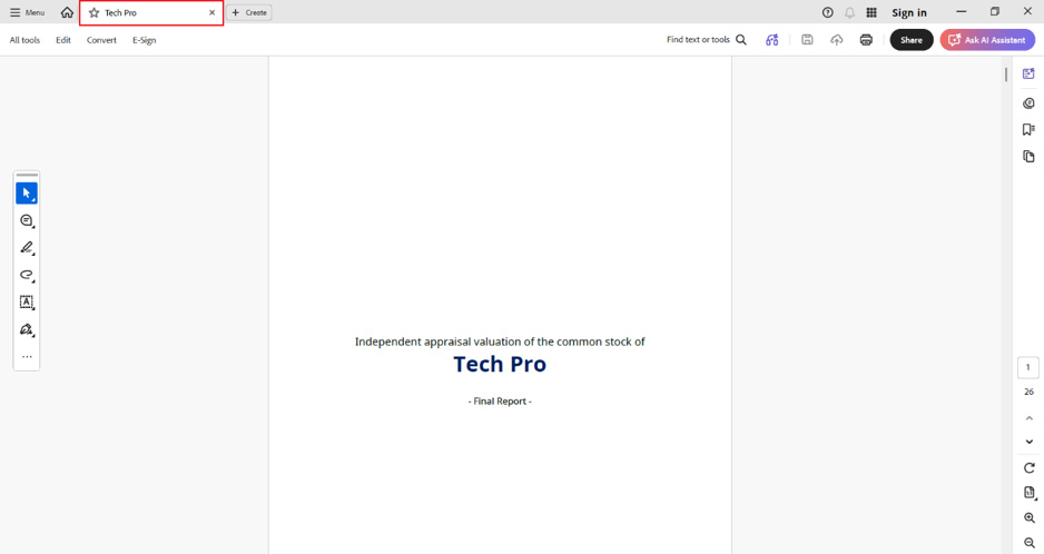 open the downloaded report