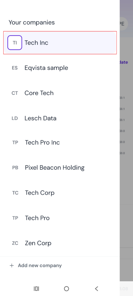 Selecting Company