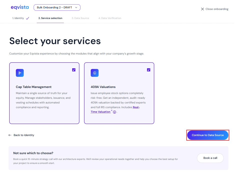 select your service 