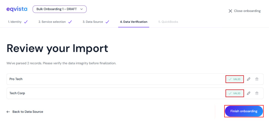 Finish Onboarding