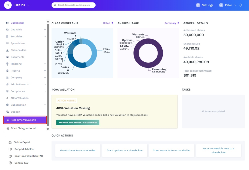 Real Time Valuation