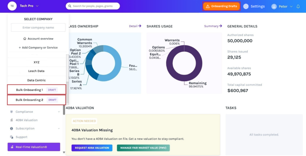 Onboarding Drafts
