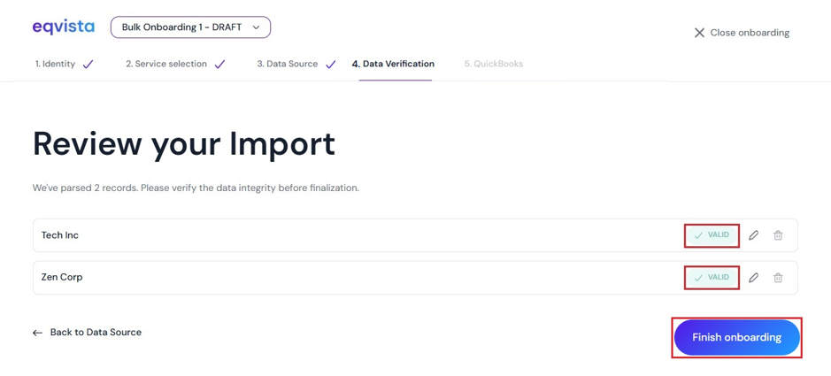 Finish Onboarding