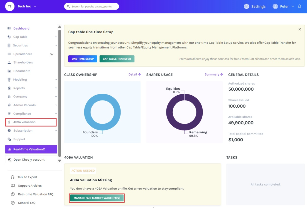 Manage Fair Market Value (FMV)