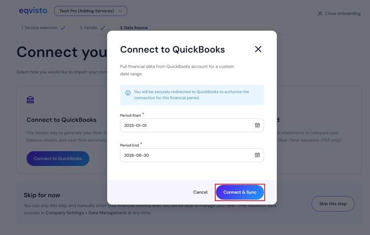Connect QuickBooks