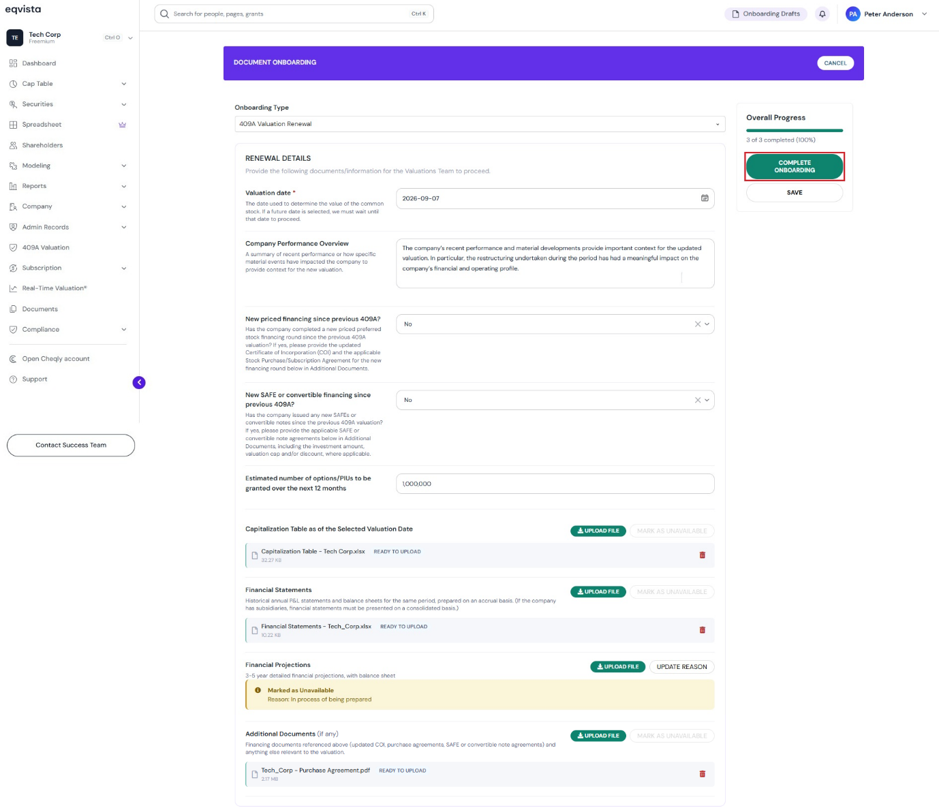 Complete Onboarding