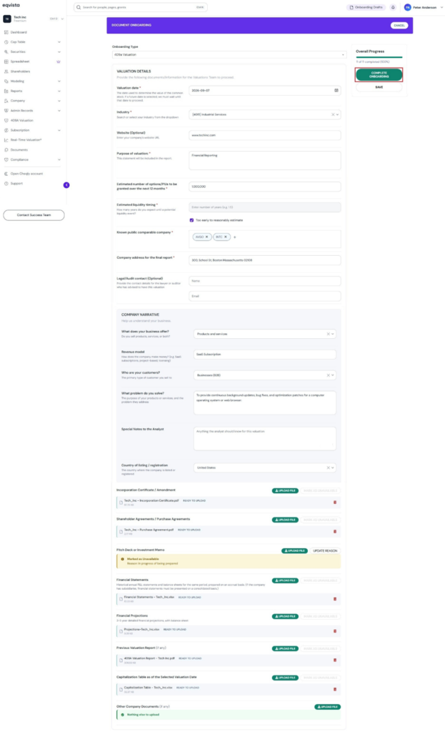 Complete Onboarding