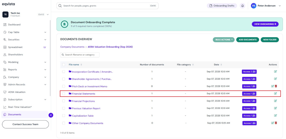onboarded documents can be viewed