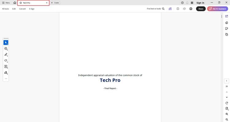open the downloaded report