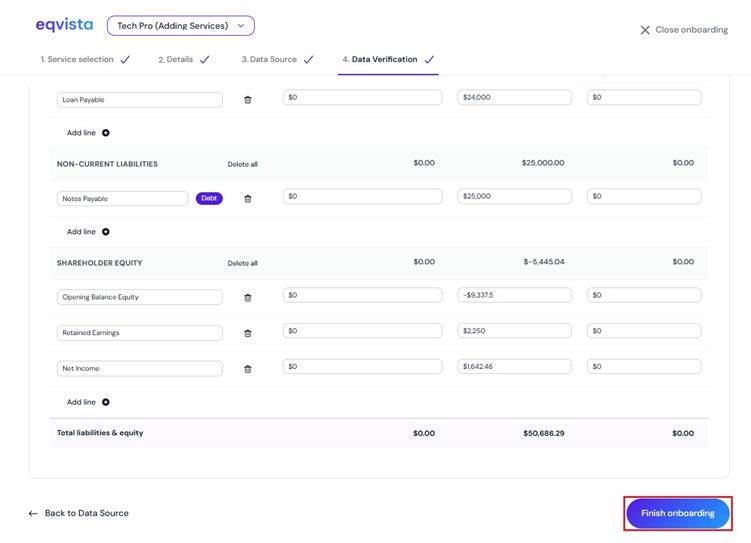 Finish Onboarding