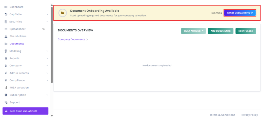 Start Onboarding