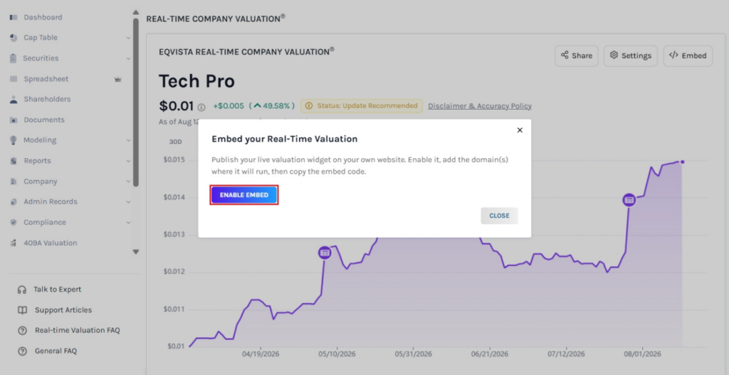 Enable Embed