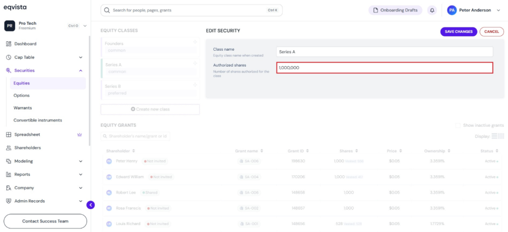 add more authorized shares to your company