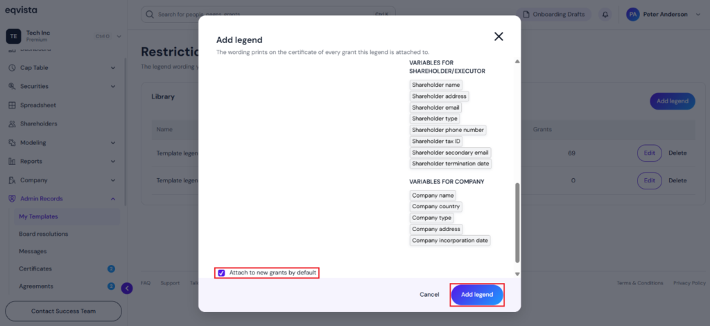 Enable Attach to New Grants by Default
