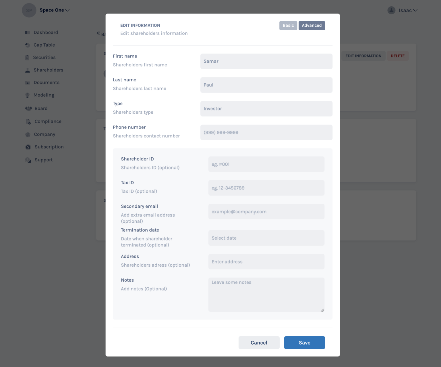 Shareholder Register | Eqvista