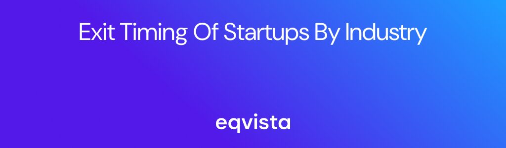 Exit Timing of Startups by Industry (2026)