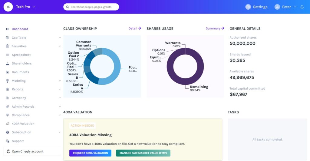 Eqvista dashboard 