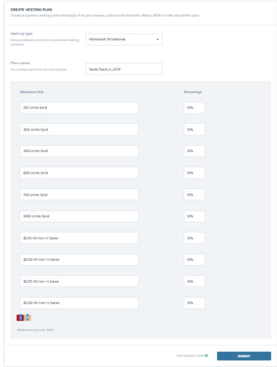 Create Vesting Plan