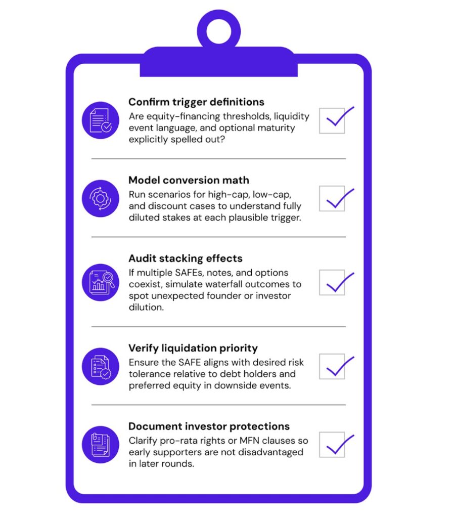 Pre-Investment Checklist: Navigating SAFE Agreements with Confidence