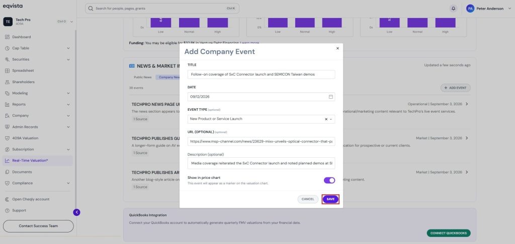 Custom News Events