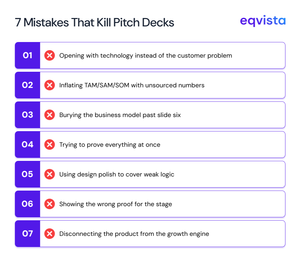 Common Mistakes Founders Make in Pitch Decks